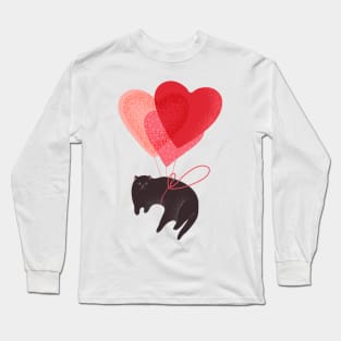 Funny Valentines Day Cats Kitten Valentine Cat Dad Cat Mom Long Sleeve T-Shirt